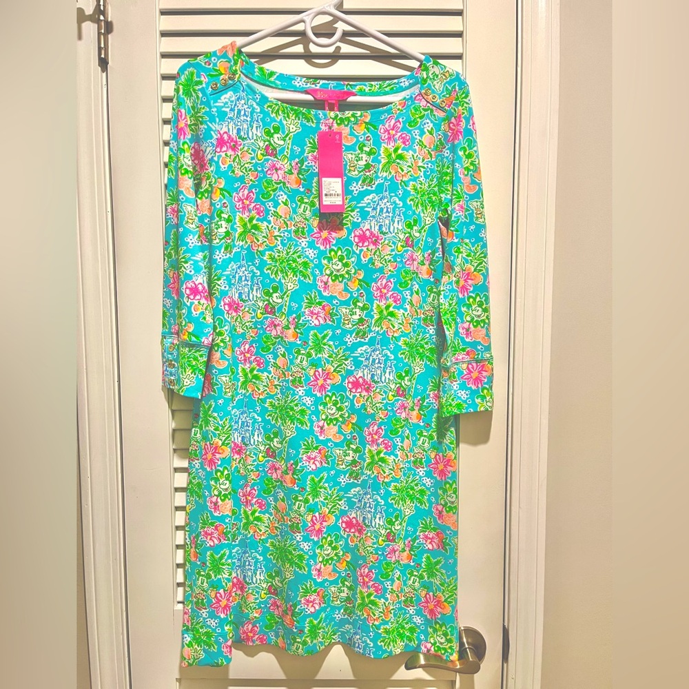 NWT Lilly Pulitzer Sophie Dress in Lilly Loves Disney Blue Ibiza, size M